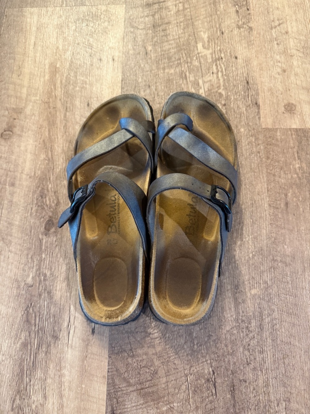 Women Betula licensed by Birkenstock Double-Strap Toe Loop Sandals - Black - Picture 3 of 5